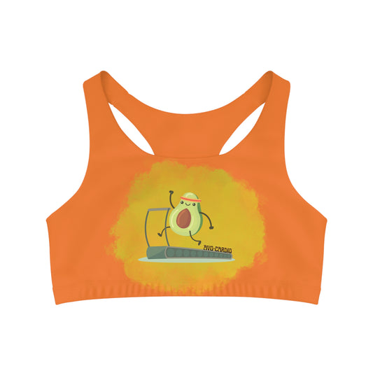 Avo Cardio Orange Seamless Sports Bra