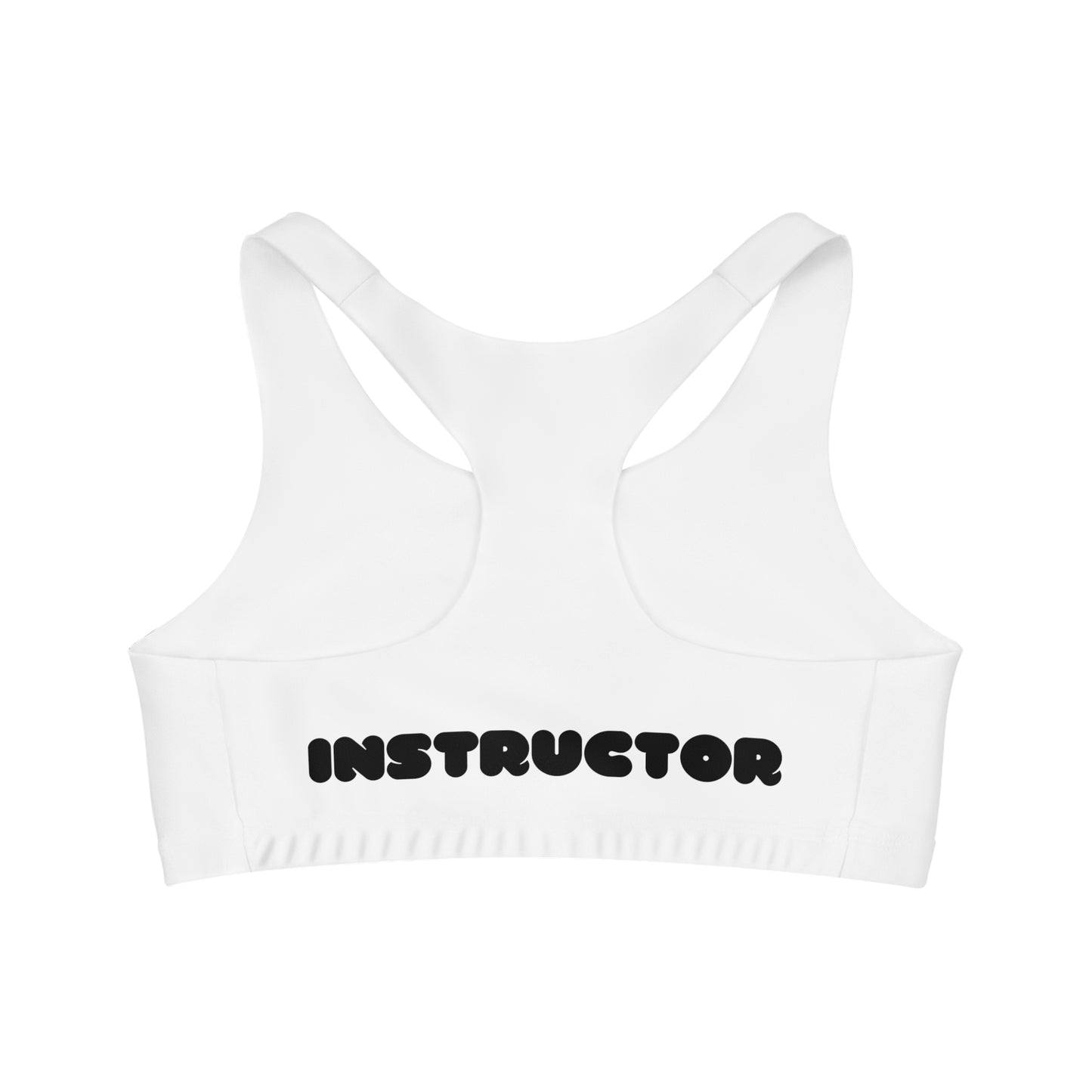 White Yoga Instructor Sports Bra