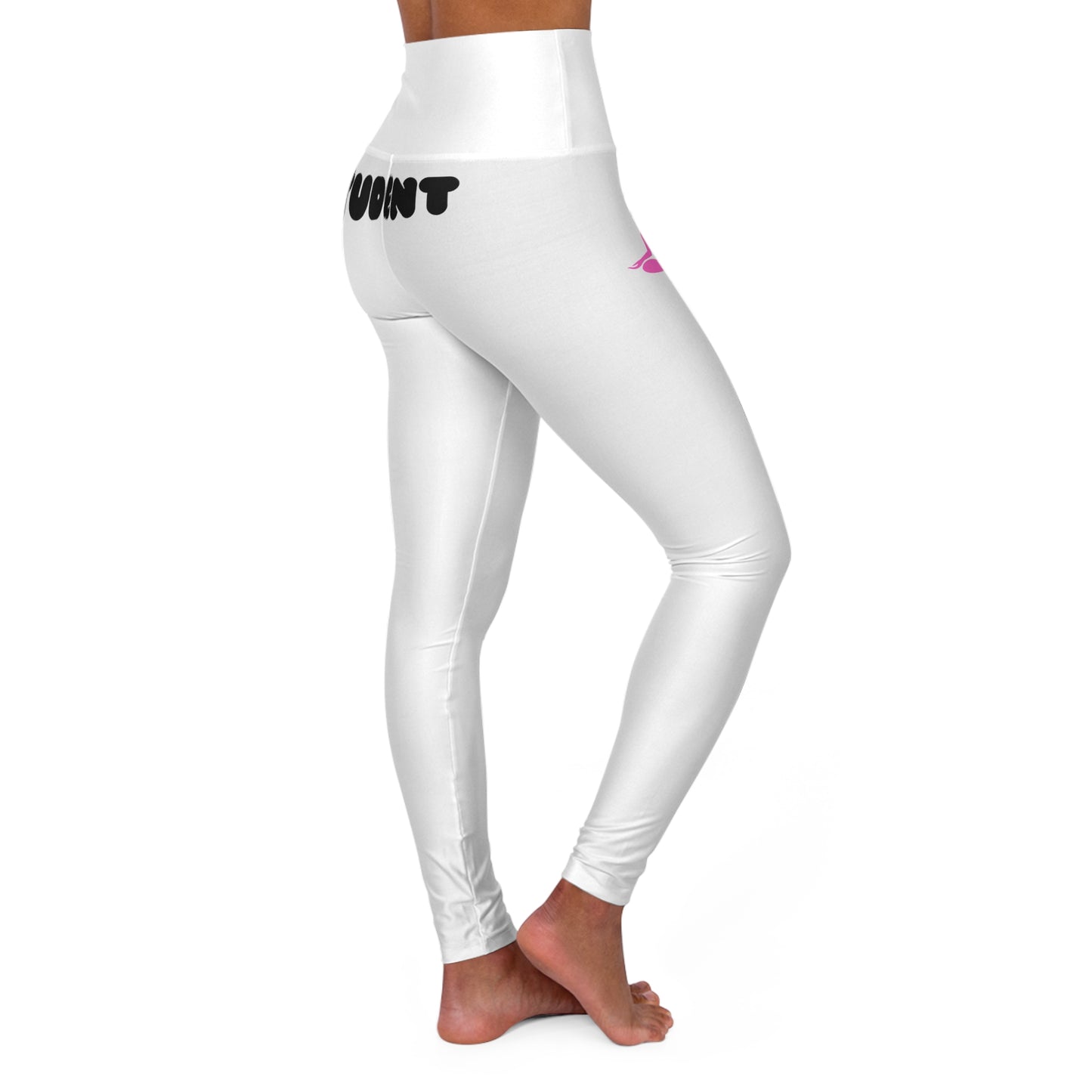 White Yoga Student High Waisted Yoga Leggings