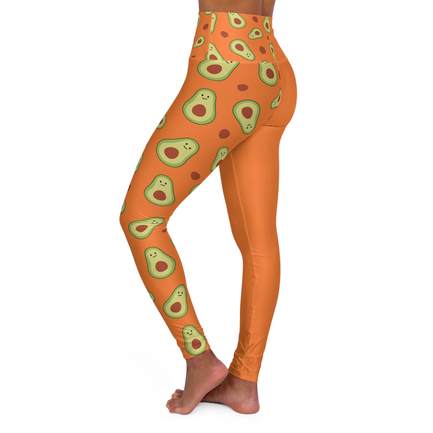 Odd Avocado Orange High Waisted Yoga Leggings