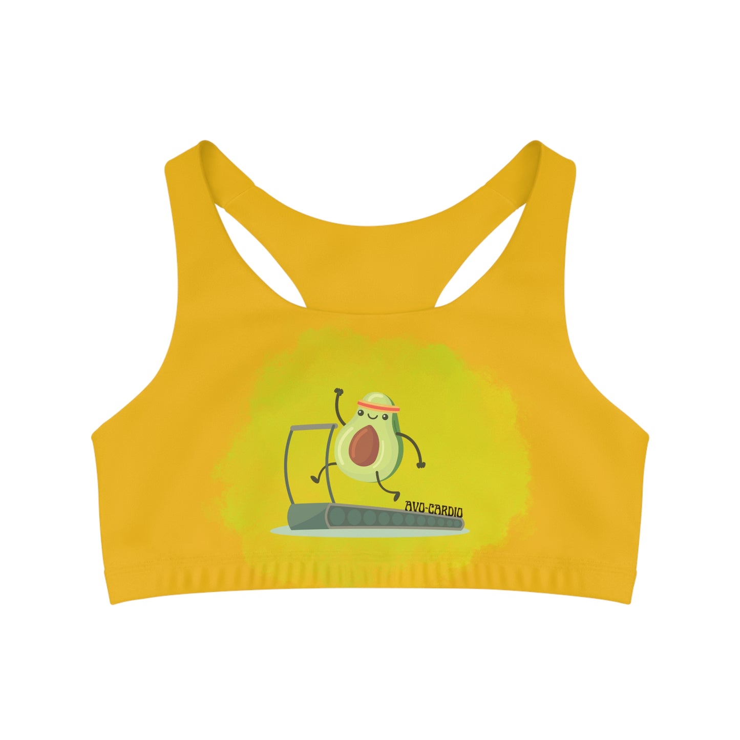 Avo Cardio Yellow Seamless Sports Bra