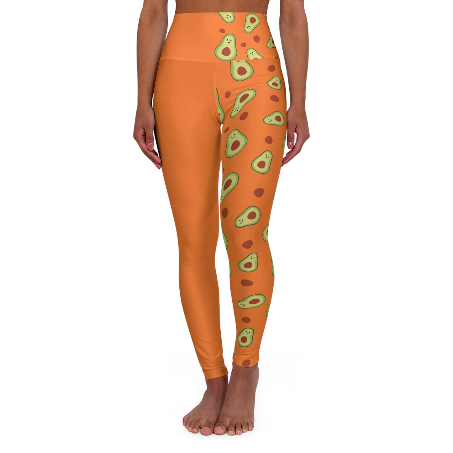 Odd Avocado Orange High Waisted Yoga Leggings