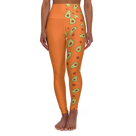 Odd Avocado Orange High Waisted Yoga Leggings