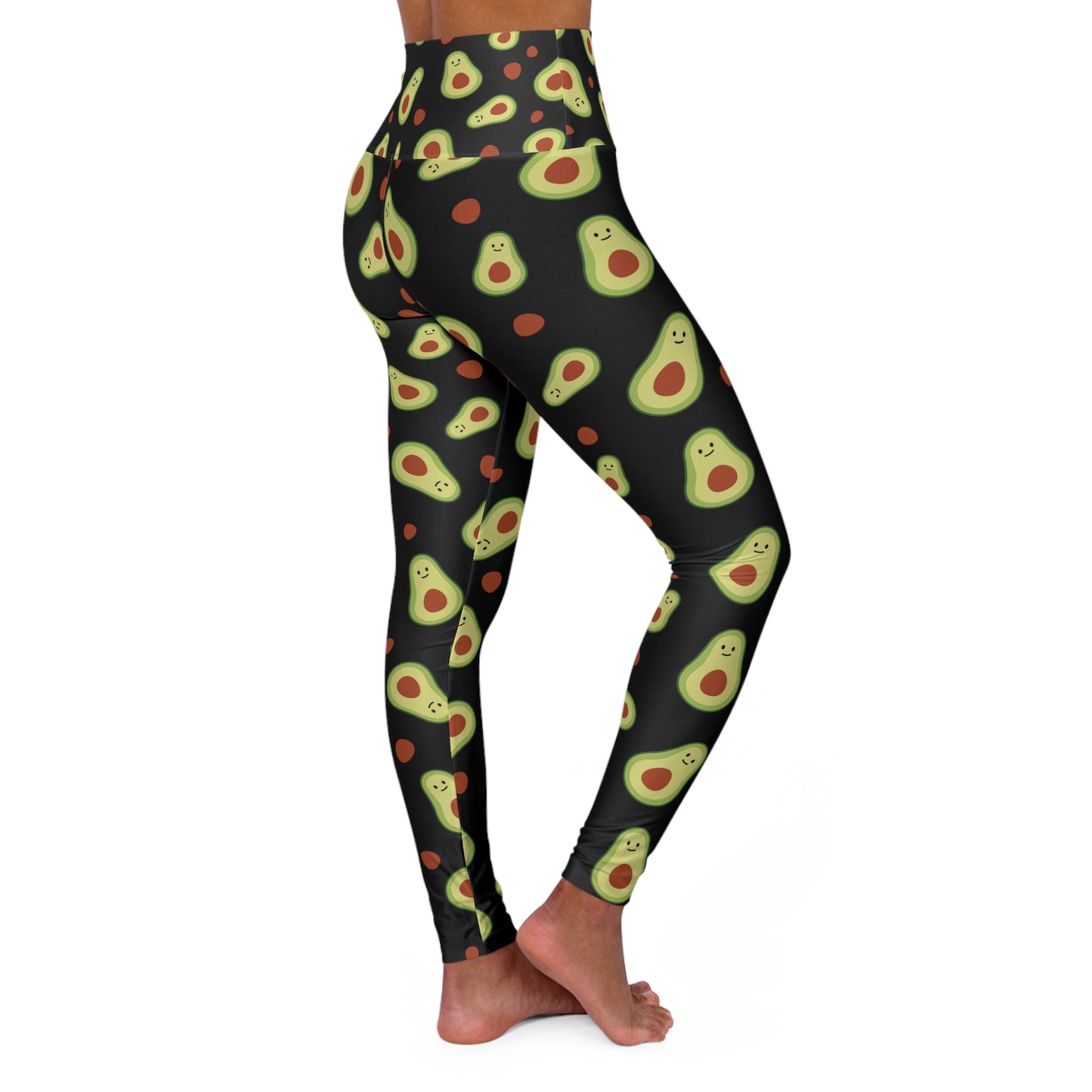 Even Avocado Black High Waisted Yoga Leggings