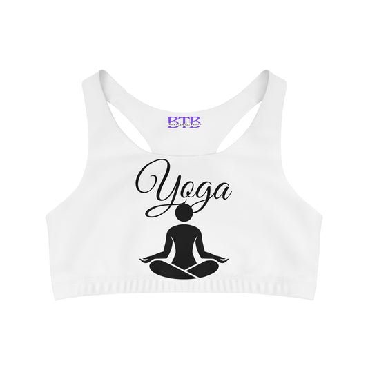 White Yoga Instructor Sports Bra