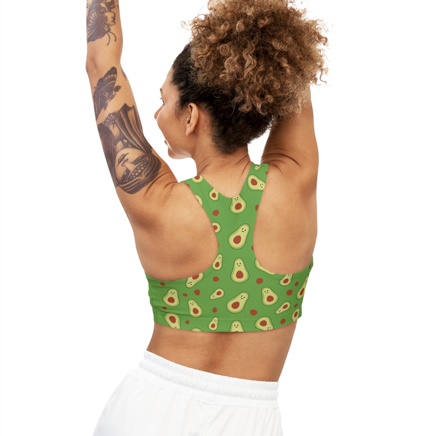 Avo Cardio Green Seamless Sports Bra