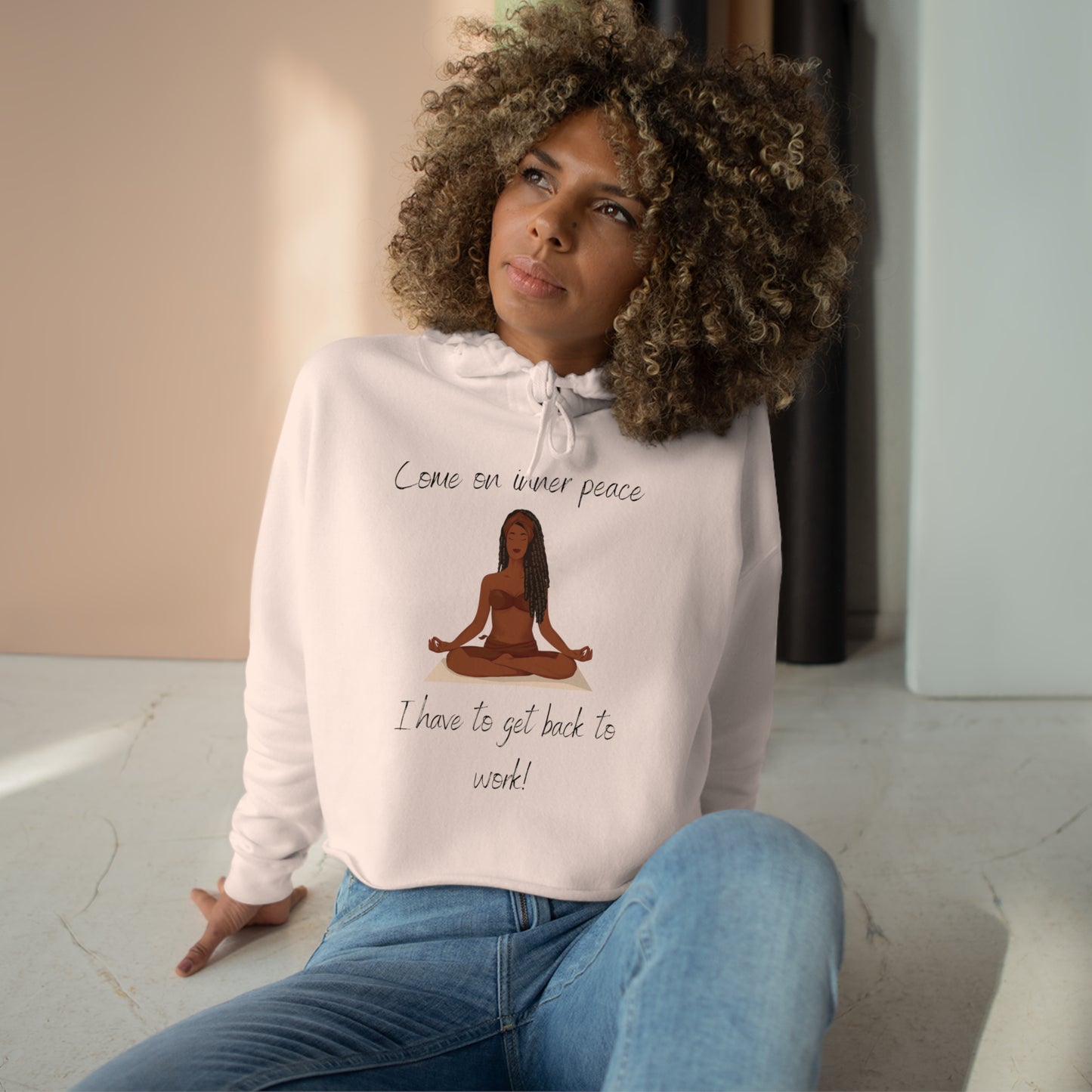 Inner Peace Crop Top Hoodie