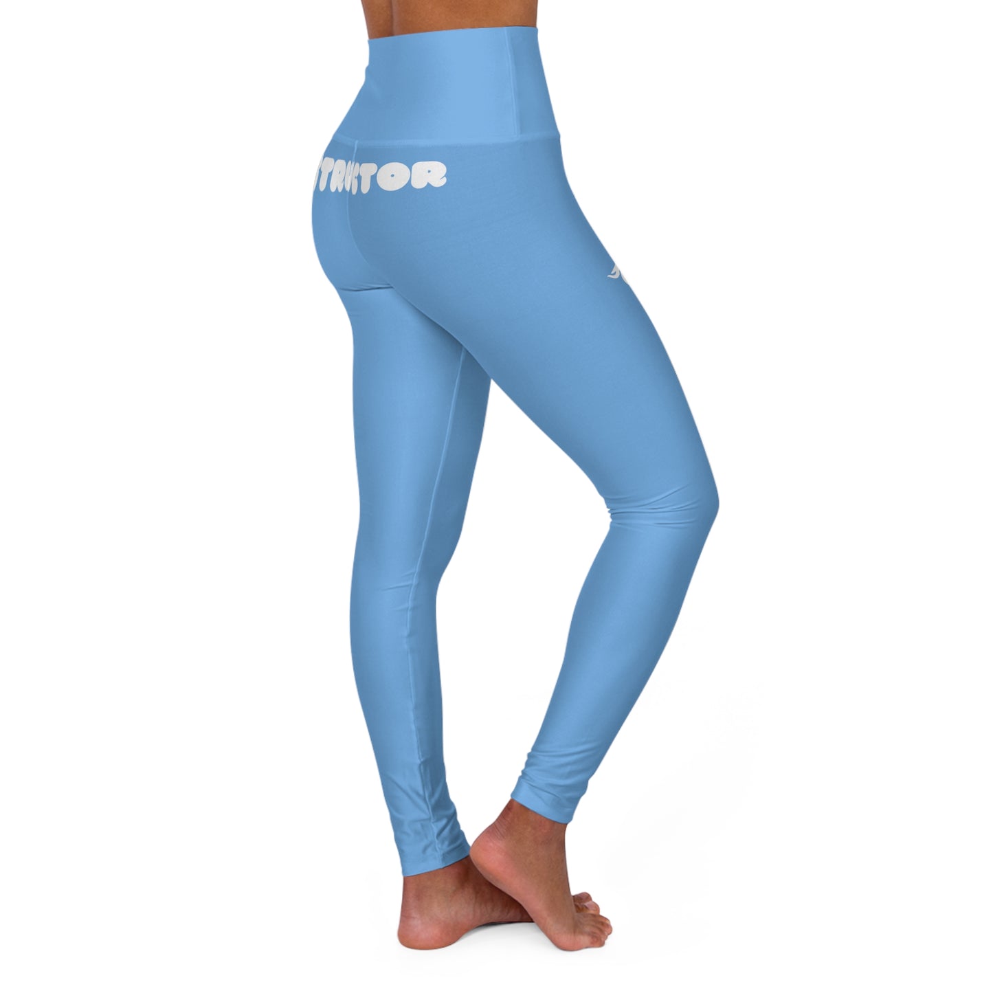 Light Blue Yoga Instructor High Waisted Yoga Leggings