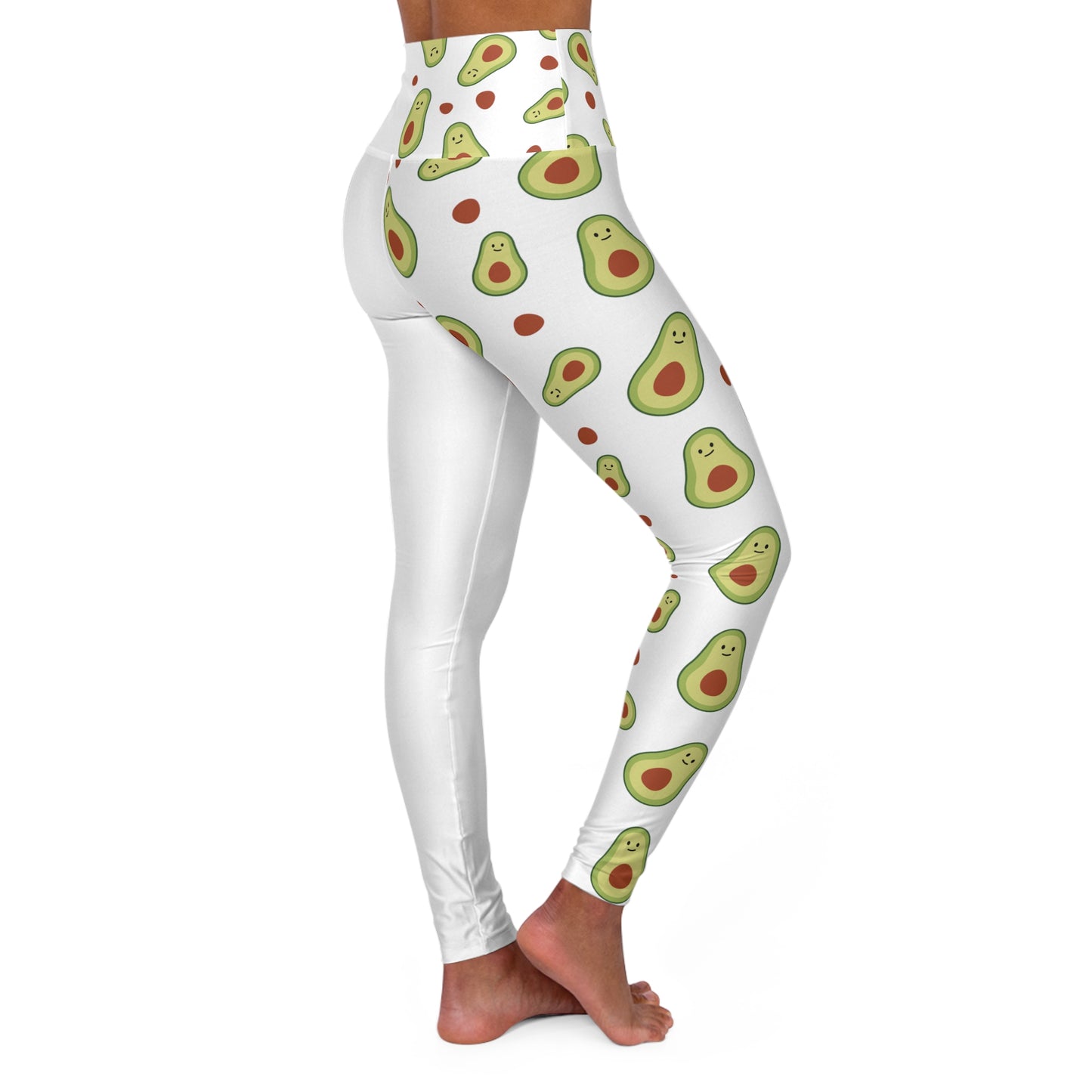 Odd Avocado White High Waisted Yoga Leggings