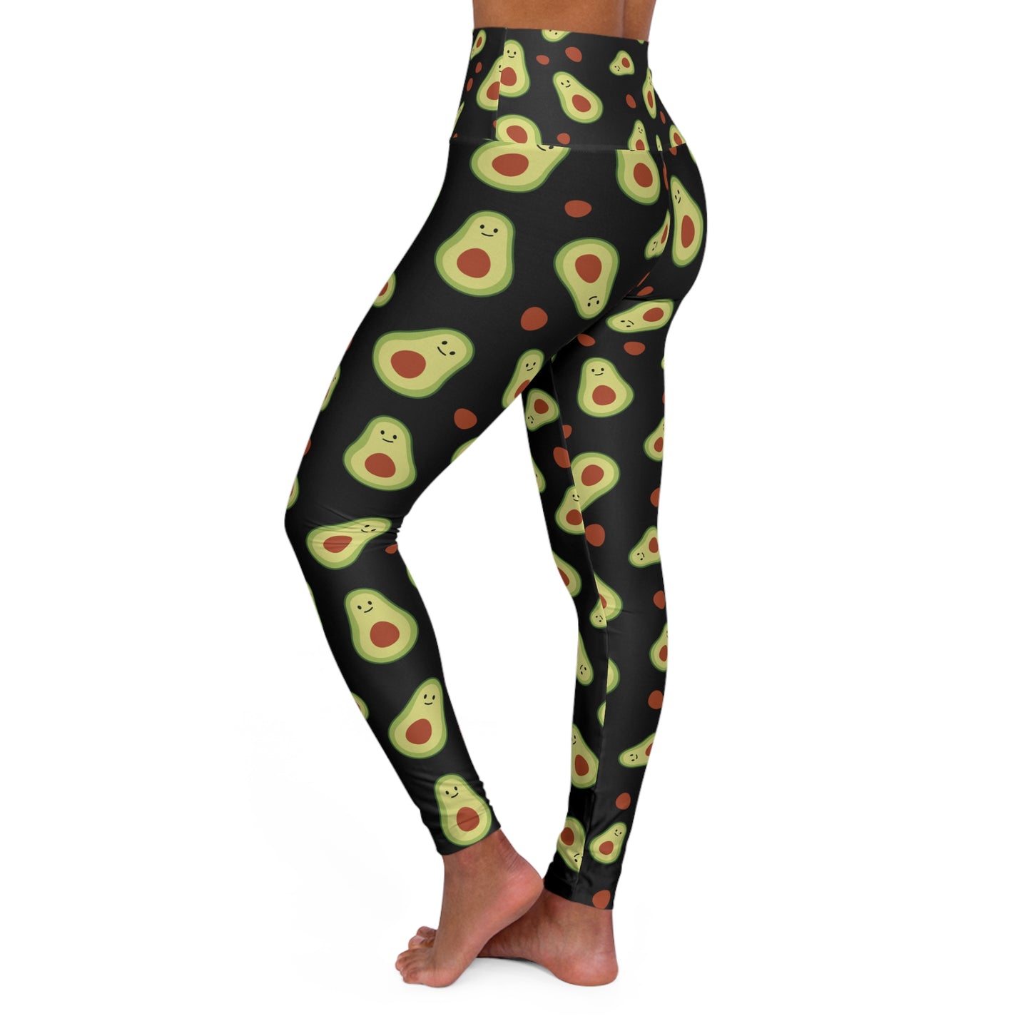 Even Avocado Black High Waisted Yoga Leggings