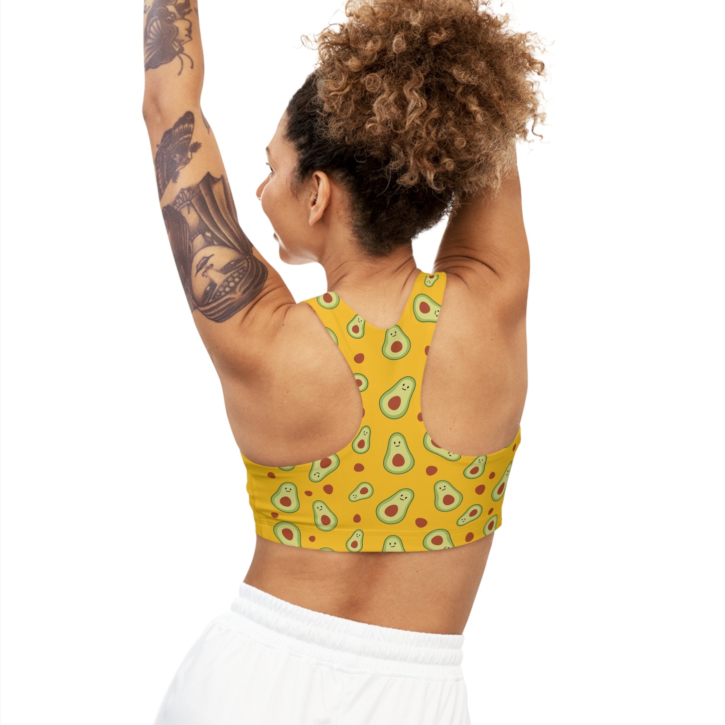 Avo Cardio Yellow Seamless Sports Bra