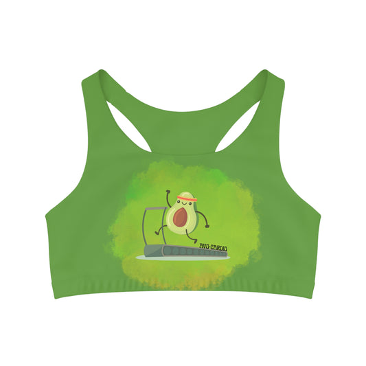 Avo Cardio Green Seamless Sports Bra