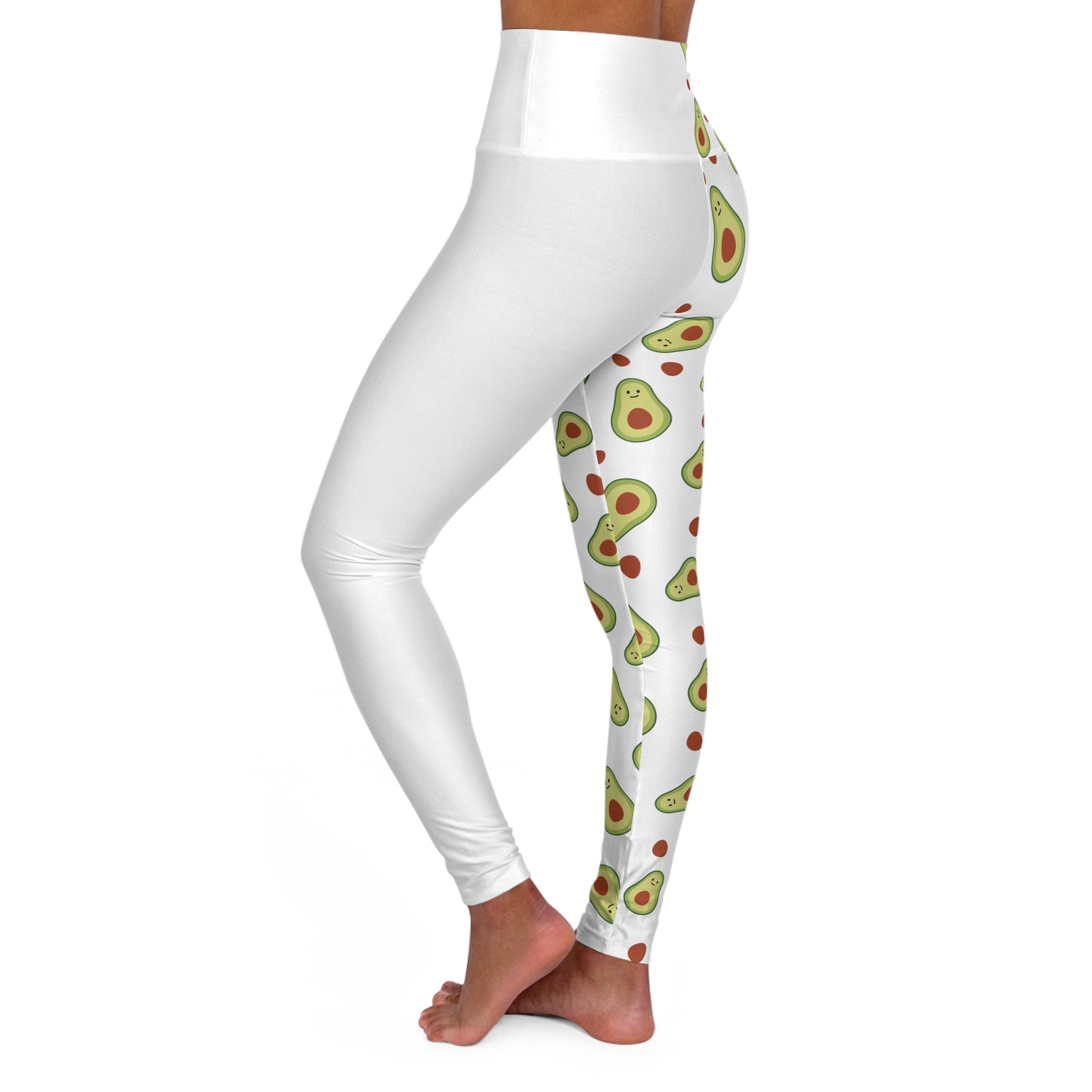 Odd Avocado White High Waisted Yoga Leggings